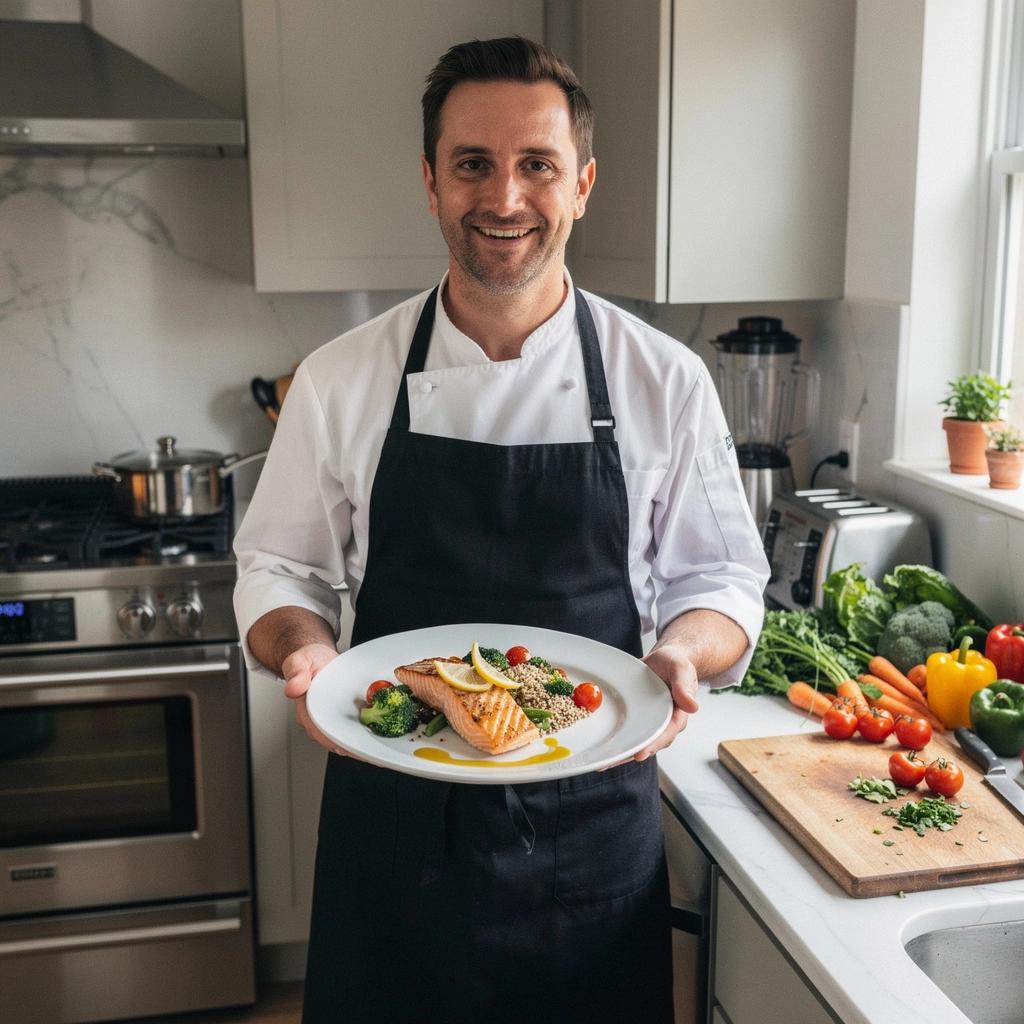 Ein Kochbuch mit Rezepten für gesunde österreichische Gerichte, offen auf einem Tisch.